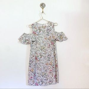 H&M Floral Printed Flutter-Sleeve Dress